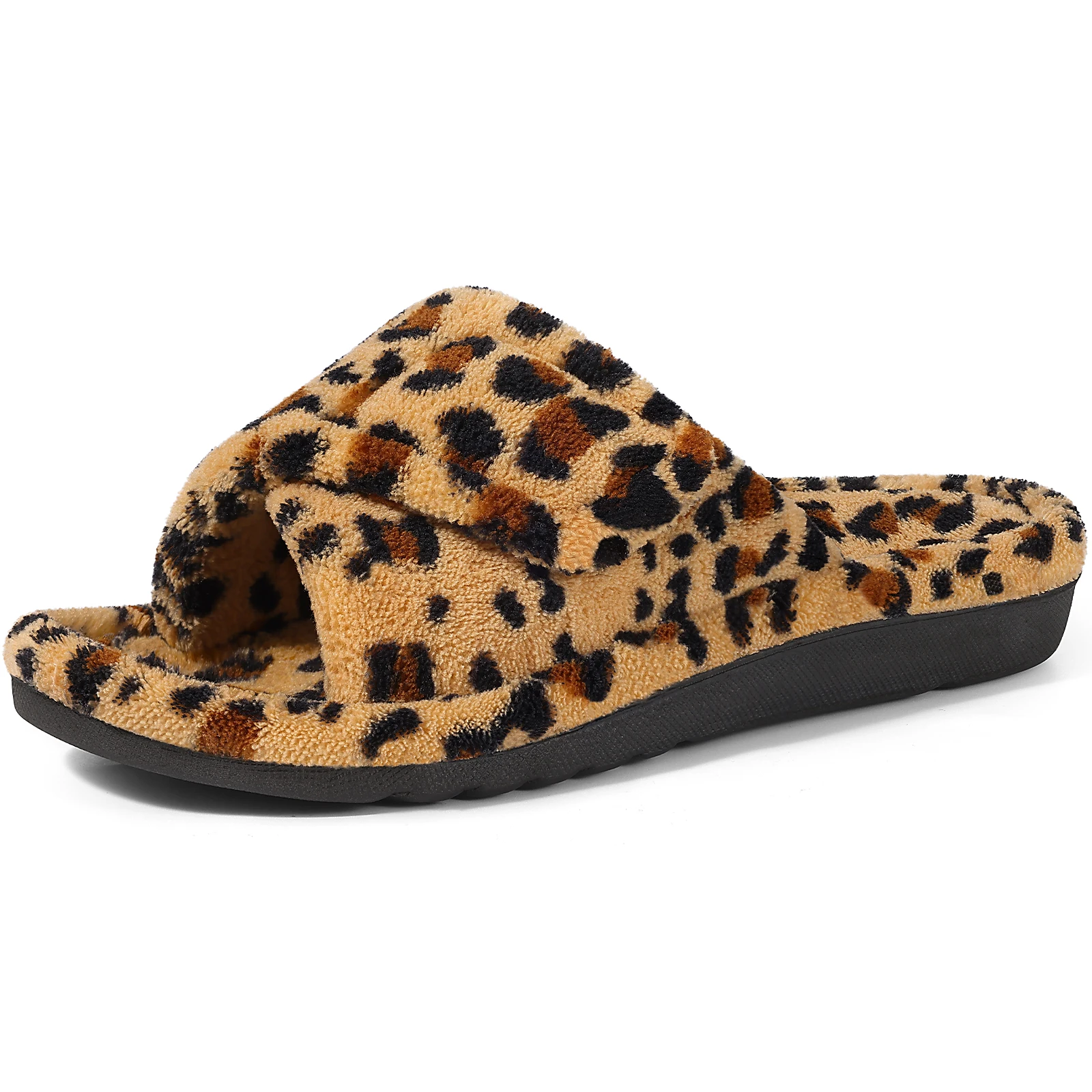 Kidmi Indoor Women Slippers New Leopard print Arch Support Slippers Orthopedic Slippers For Plantar Fasciitis Relief Home Slides