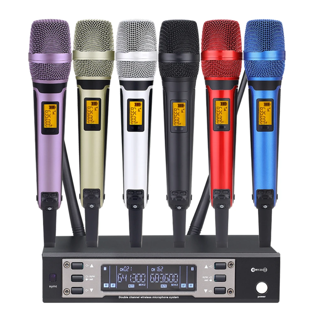 

HOT EW135G4-SKM9 Dual Channel UHF Wireless Microphone US Plug Professional Stage Performance Party Handheld Wireless MIC System