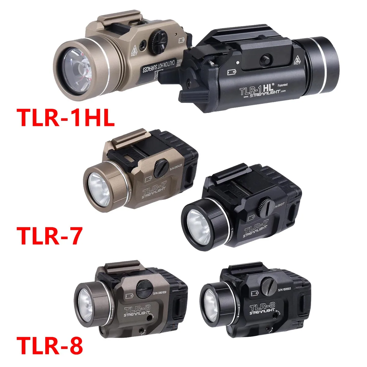 

Streamlight TLR TLR-1HL TLR-3 TLR-4 TLR-7 TLR-8 Surefire X300 ULTRA XH35 X300UH-B XH15 Airsoft Weapons Scout Flashlight