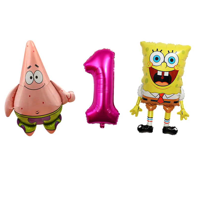 SpongeBob Schwammkopf Charakter-Luftballons Niedliche Cartoon-Partyballons für Jungen Mädchen Geburtstagsfeier-Dekorationen – Detail 10