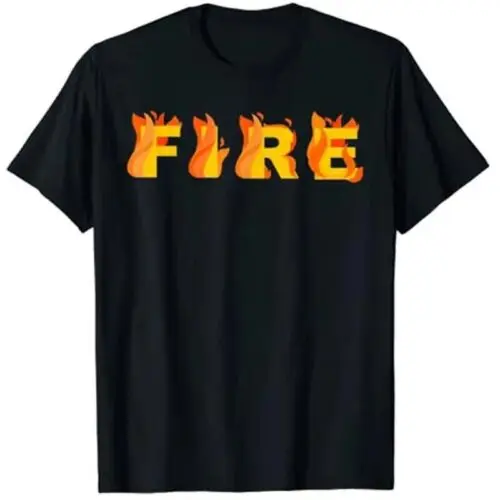 FIRE Couple Matching Last Minute Halloween Party Costumes Graphic Tee T-Shirt