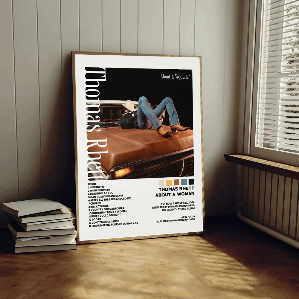

R-Thomas RRhett About a Woman Music Album Cover Poster Poster Prints Canvas Home Decor Room Bar Cafe Art Painting Decoration