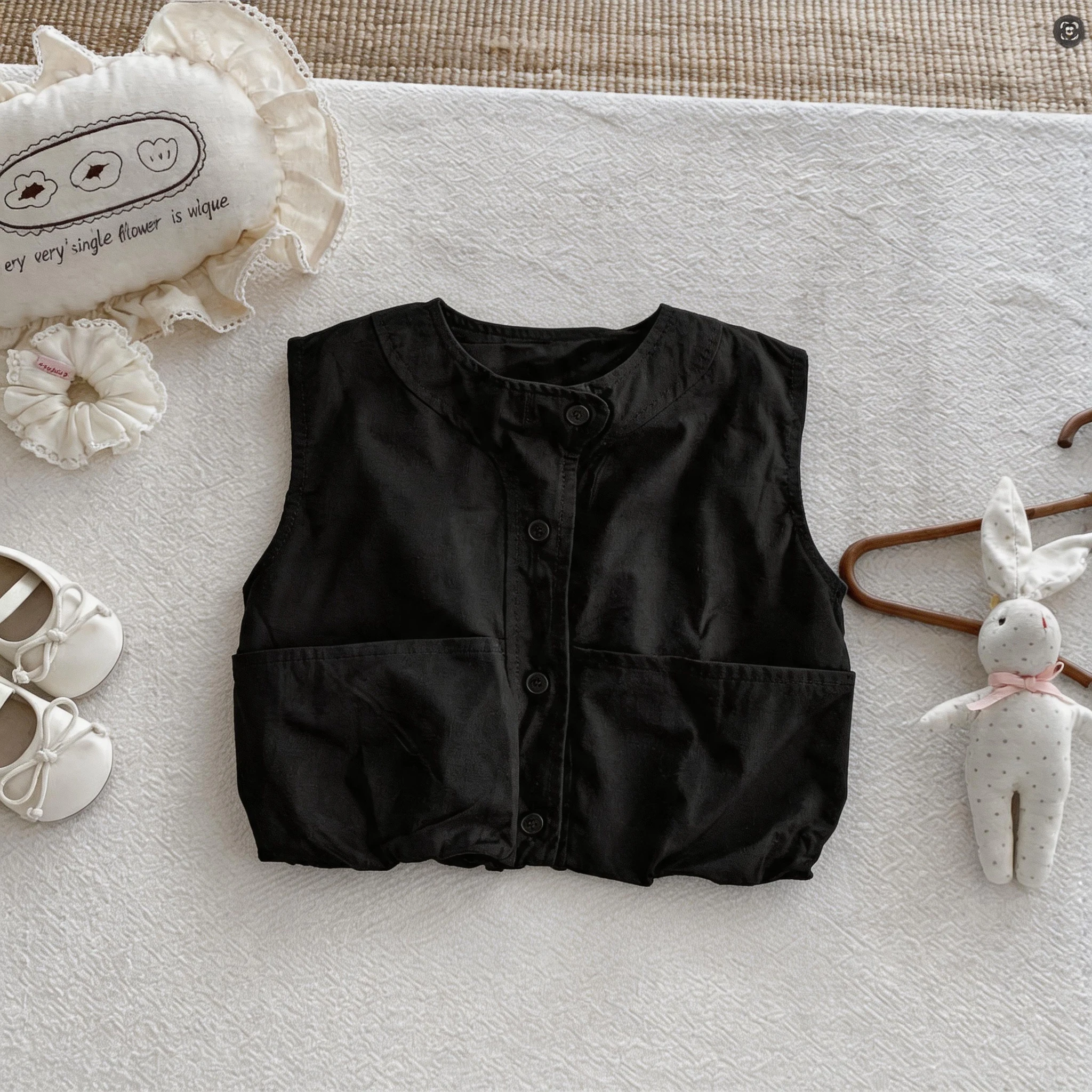 Kinderweste 2026 Neue Frühlings- und Herbst-Koreanische-Style Einfarbige Weste für Jungen, Stilvolles Outfit für Babyjungen – Detail 2