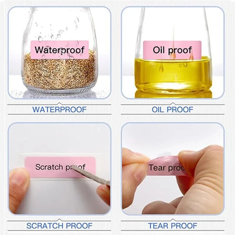 Fita de etiqueta térmica gradiente 12x40mm, colorida, autoadesiva, rolo de papel para impressão, à prova d'água, presente, nome, preço doméstico