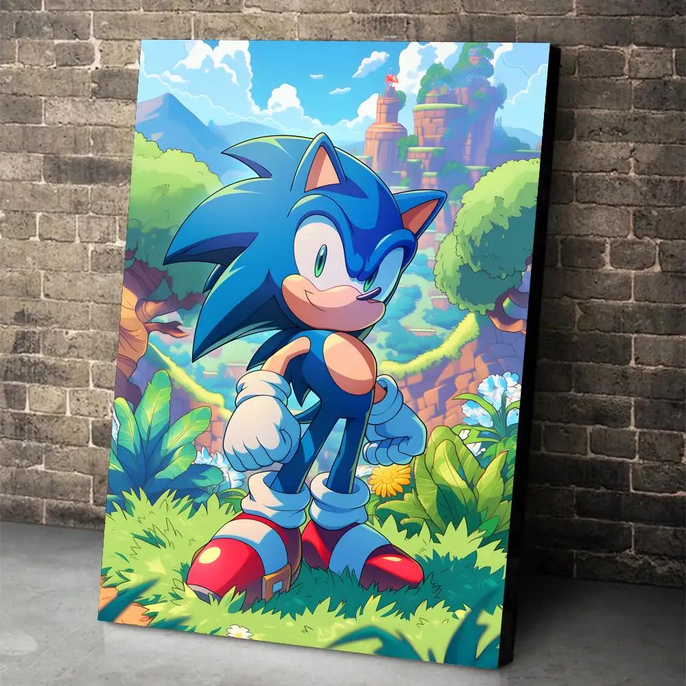 Sonic The Hedgehog Poster-Aufkleber Wandbild Selbstklebende Dekoration für Schlafzimmer Wohnzimmer Zuhause HD-Wandaufkleber Geschenk – Detail 10