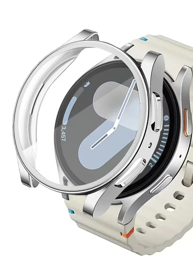 Защитный чехол для Samsung Galaxy Watch 4 5 6 7 40 мм 44 мм, чехол из ТПУ, бампер, защита экрана, полные аксессуары