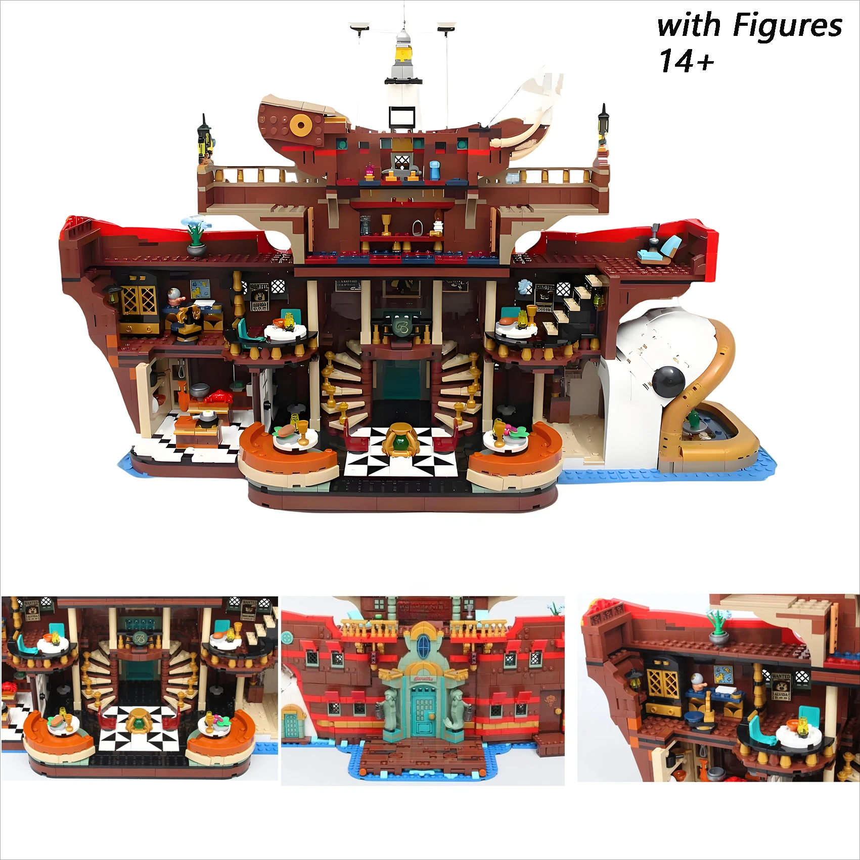 Blocs de construction de modèle de Restaurant flottant, 2025 pièces, briques compatibles 75640, jouets artisanaux pour adultes et enfants, cadeaux d'anniversaire, nouveauté 3402