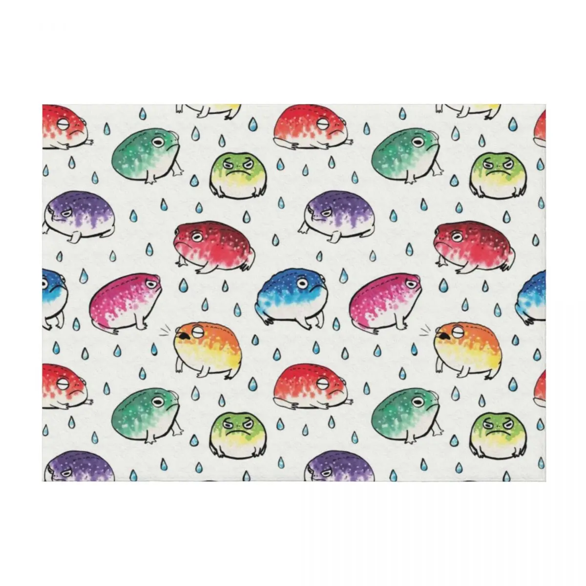 

Round Rain Frogs Throw Blanket christmas gifts Plaid on the sofa Decorative Beds cosplay anime Blankets