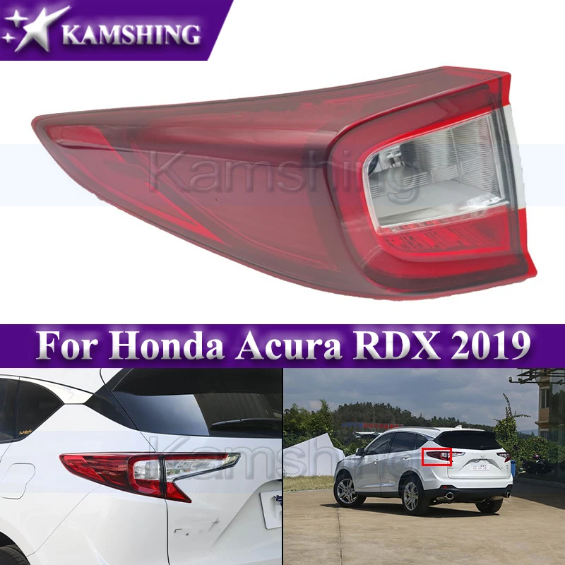 

Kamshing Rear Bumper Taillight For Honda Acura RDX 2019 Outer Taillamp Tail Lamp Signal Lamp Warning Brake Light