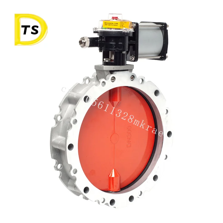 

New Pneumatic Powder Butterfly Valve for Cement Mixing Plant 100-DN400 Single/Double Flange Special Dust Butterfly Valve