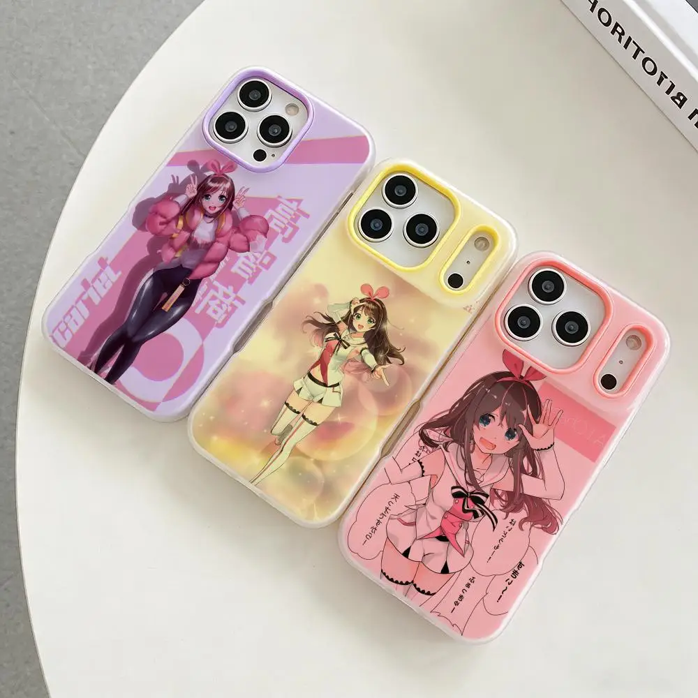 

Virtual K-Kizuna AI Phone Case Colorful 2‑in‑1 Jelly Matte Clear Full Protection Case For iPhone 11‑17 Series