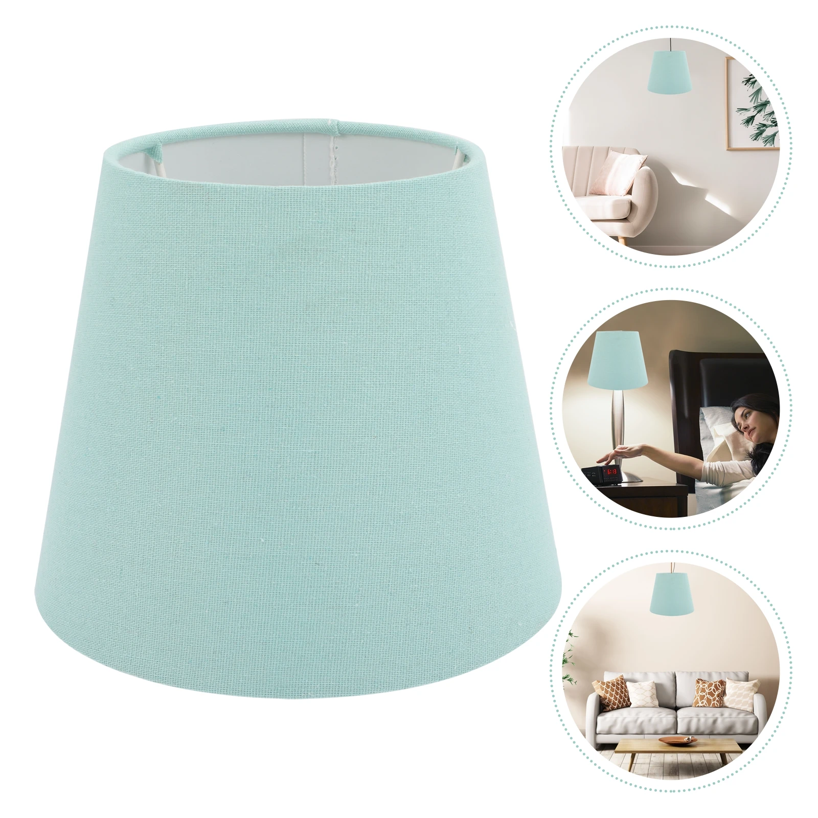 

Lampshade Small Living Room Vintage Table Bedside Shades Decor Light Cover E14 Cloth Iron Material Durability Practical Use Home