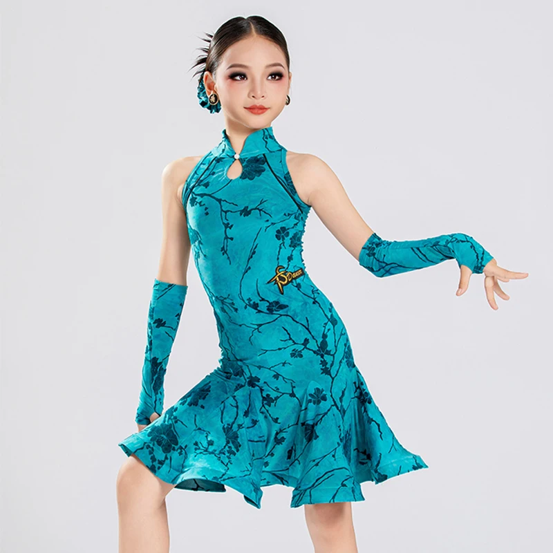 

Girls Latin Dance Dress Kids Performance Clothes Chcha Rumba Dance Practice Clothing Ballroom Dance Competition Dress BL17424