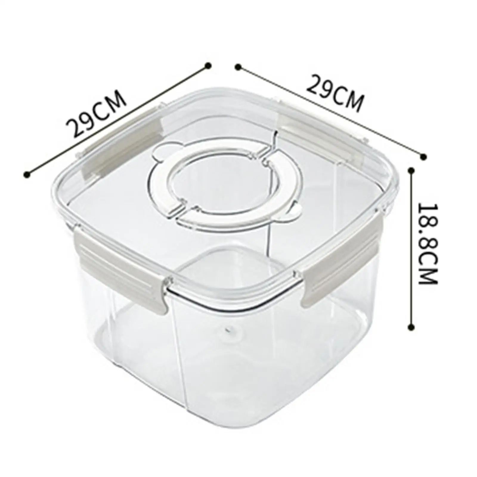 Large Food Container, Food Container, Measuring Cup, Airtight Food Container, Bin for Kitchen, Flour,