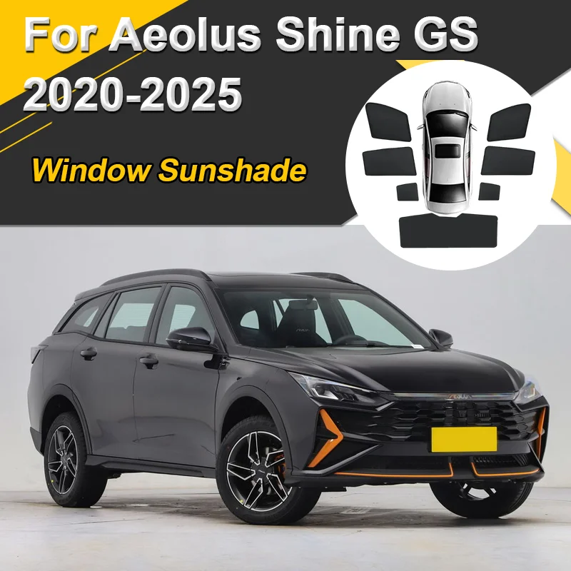 

Car Sun Shades For Aeolus Yixuan GS Dongfeng 2020 2021-2024 Sunshades Magnetic Heat insulation Window Curtains Visor Accessories