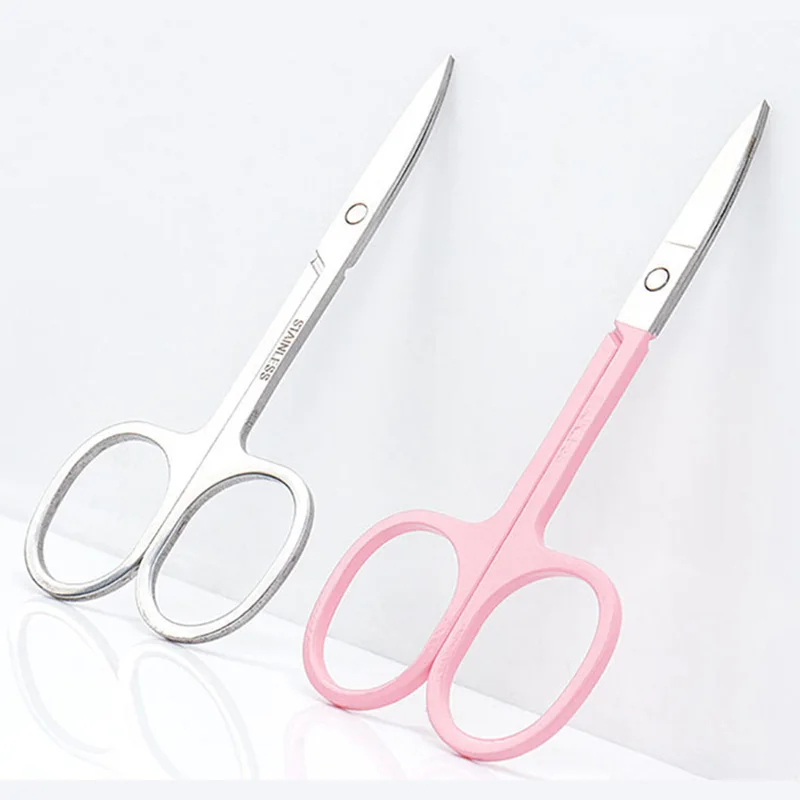 1 Pc Eyebrow Trimming Scissors Stainless Steel Small Nail Tools Manicure Facial Nose Hair Scissors Women Makeup Beauty Tool