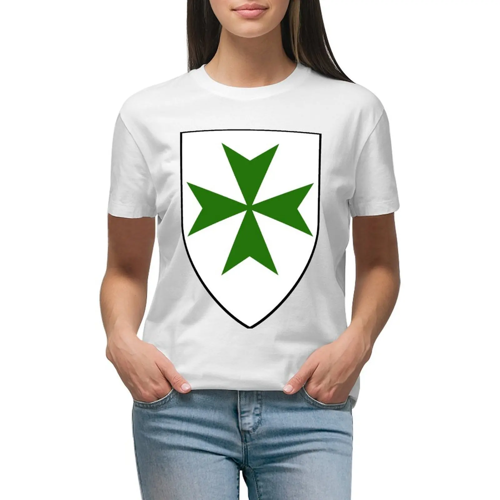 

Order of Lazaurs - Cross T-shirt female Female clothing t-shirts for Women cotton