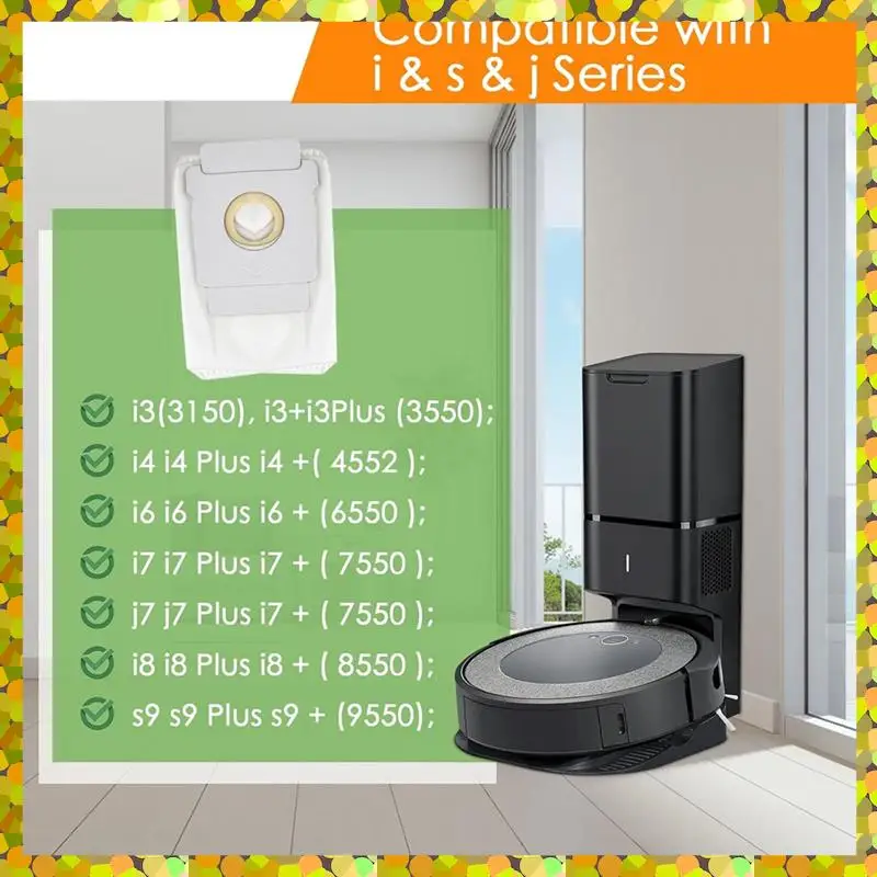 

AGLH 12PCS Replacement Vacuum Bags For Irobot Roomba I7, I7+,I3, I3+, I8, I8+, I4, I4+, I6, I6+, J7 Dirt Disposal Dust Bags