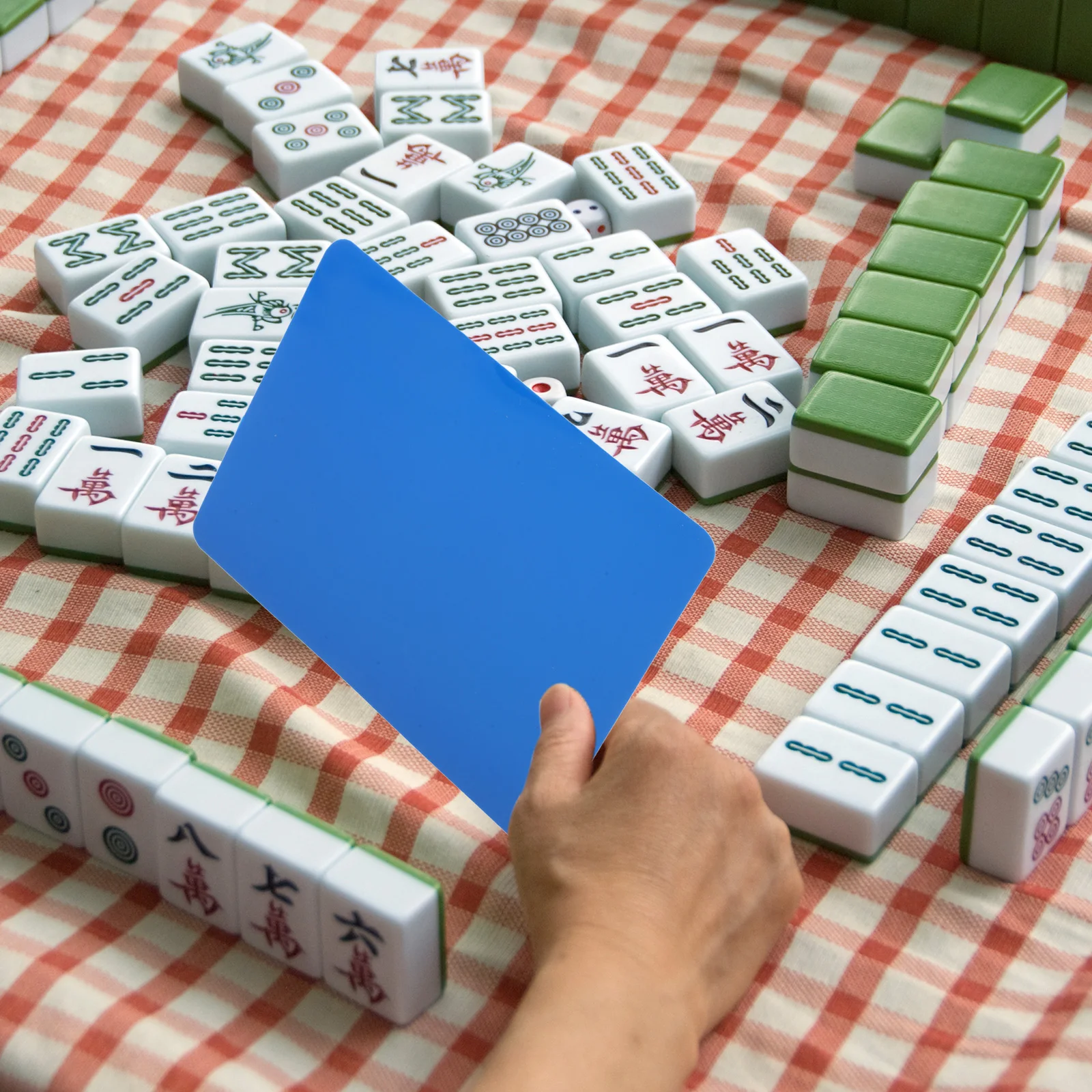 Bandeja mezcladora de azulejos Mahjong, tablero de mezclado compacto para empuje automático de azulejos, accesorio de juego Mahjong, bloques de dominó familiares, 8 Uds.
