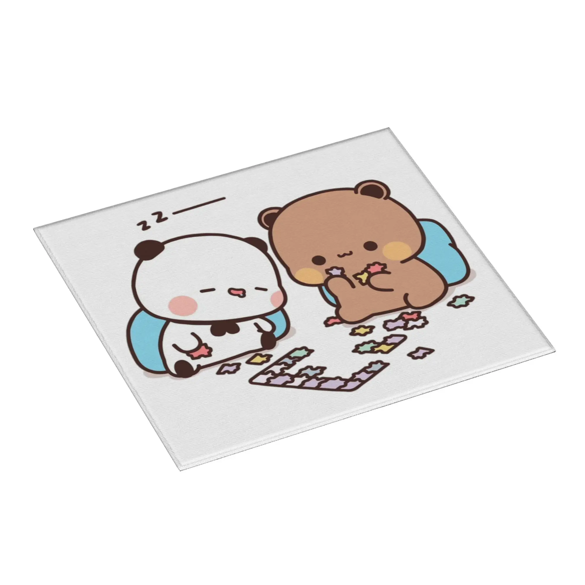 Drying Mat For Kitchen Bubu Dudu Panda And Brownie Bear Couple Water Absorbent Waterproof On Slip Kitchen Counter Protector Mat