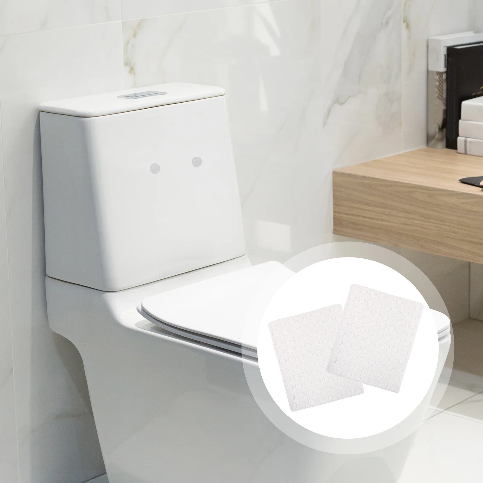 

2 Sheets Clear Bumpers Self Adhesive Door Buffer Pad 80 Particles Sheet Cabinet Door Pads Anti Scratch Cushioning Furniture