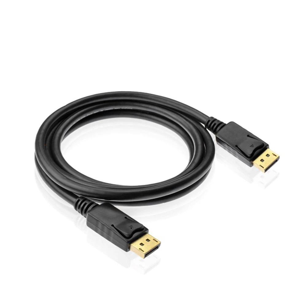 Kabel DP, kabel koneksi komputer ke TV HD, kabel video laki-laki ke laki-laki, kabel displayport, 1.8m, 3m, 5m