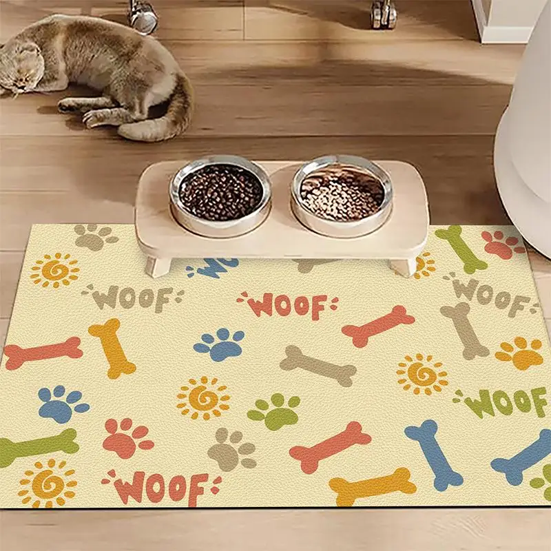 New Pet Supplies Mat Domestic Cat Dog Feeding Mat Pet Placemat For Food Water Bowl With Waterproof Quick-drying Floor Mat