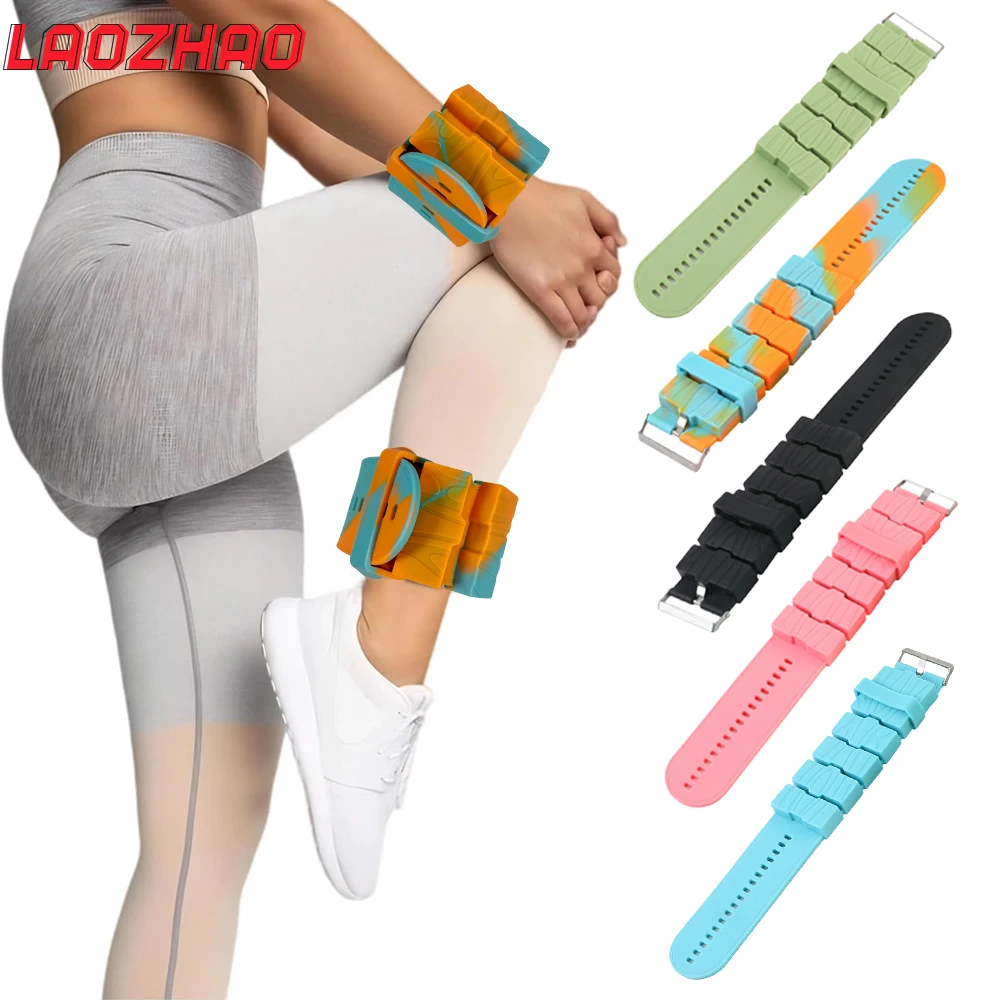 

1Pair Adjustable Ankle Weights 1LB Each, Premium Silicone & Sweatproof for Comfort, 990g Set for Arm Leg Training, Gym, Yoga