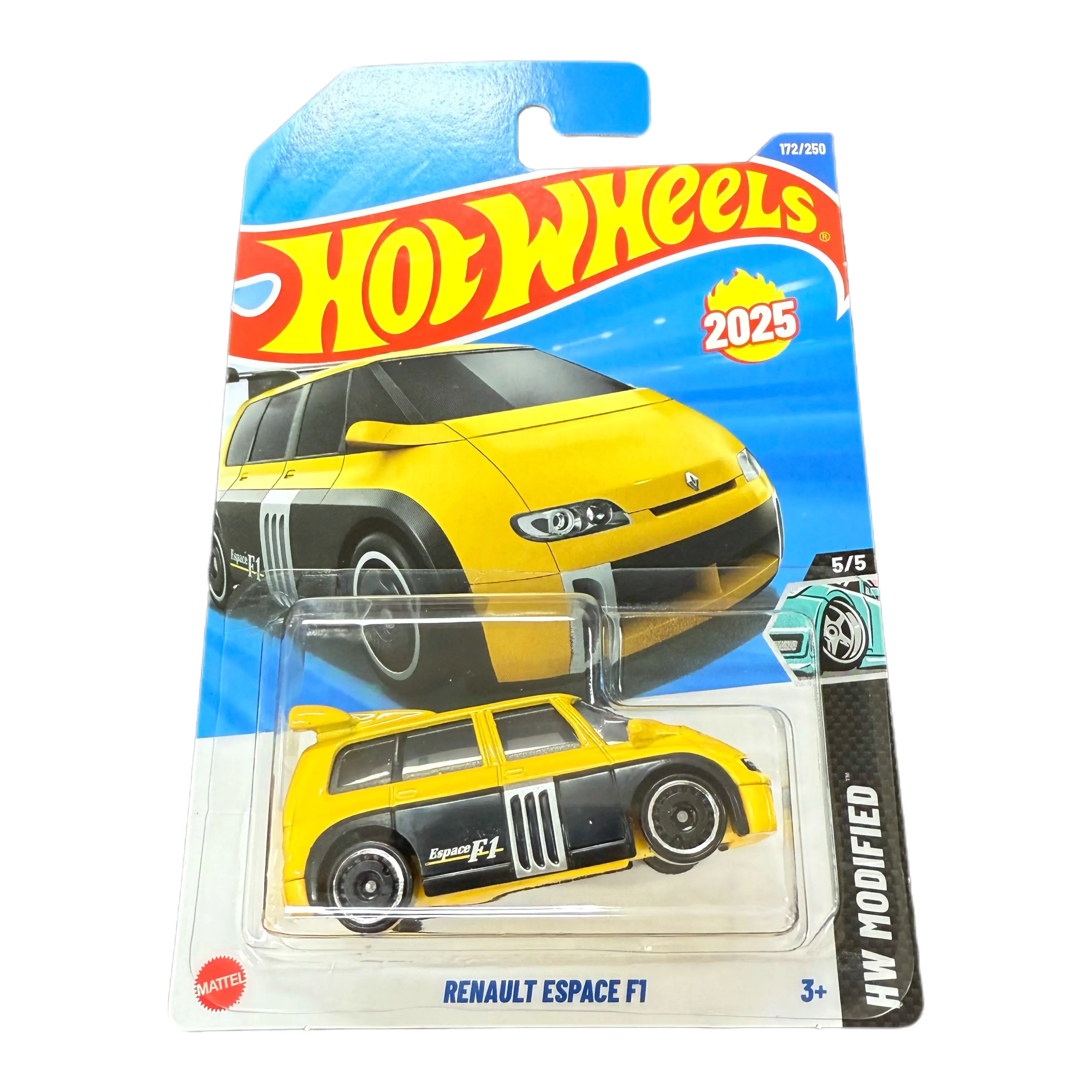 

2025-172 Hot Wheels Cars Renault Espace F1 1/64 Металлическая литая под давлением модель коллекции игрушечных транспортных средств
