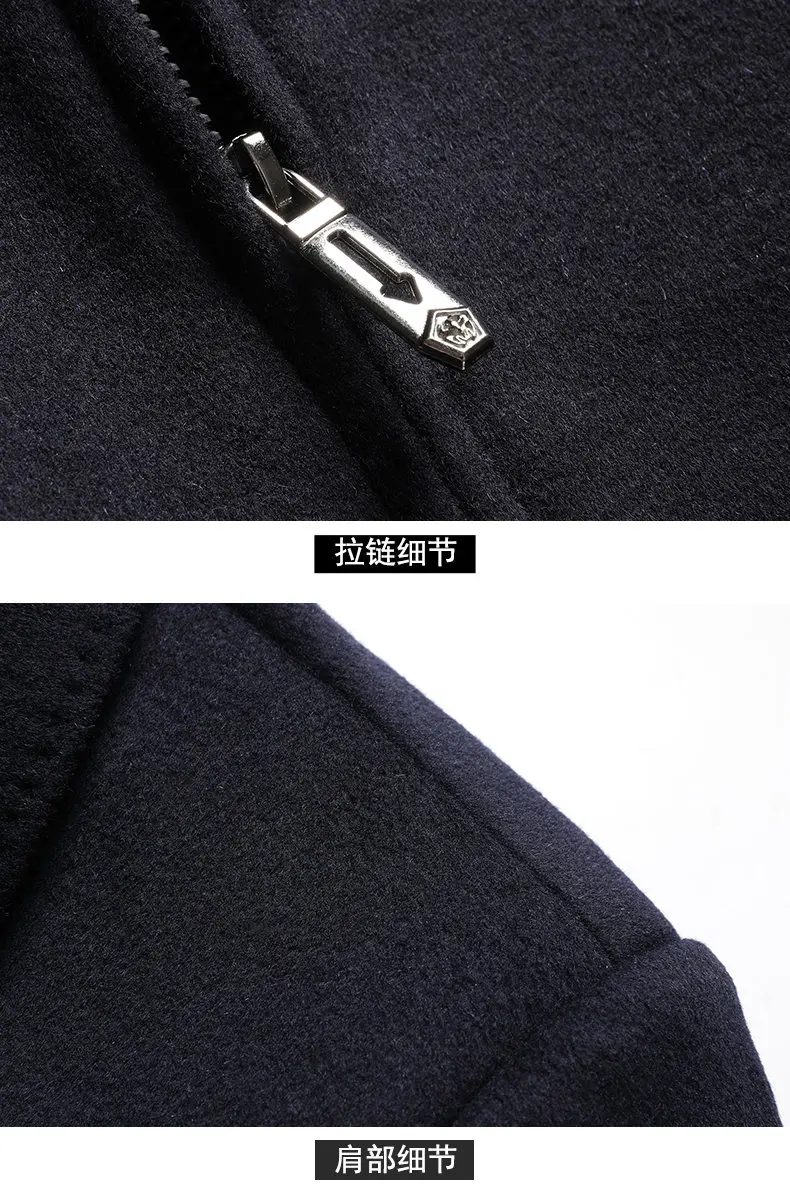 Hochwertige, Modische, Coole, Vielseitige, Trendige und Lässige Wollene Herrenjacke, Herrenanzug mit Reverskragen – Detail 8