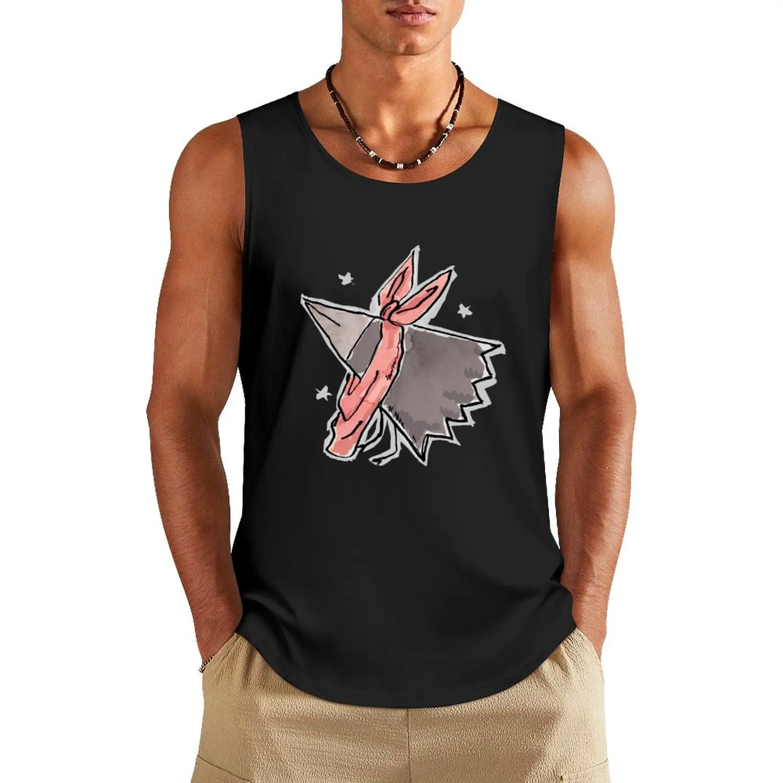 

Nichijou - Crow Tank Top Men's gym t-shirt sleeveless Men's t-shirts Sports clothing T-shirt Men's gym