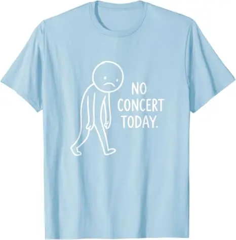 Lustiges trauriges Strichmännchen, kein Konzert heute, Musikliebhaber, Humor-T-Shirt, Y2k, verspieltes Comic-Grafik-Spruch-T-Shirt, personalisierte Streetwear – Detail 19