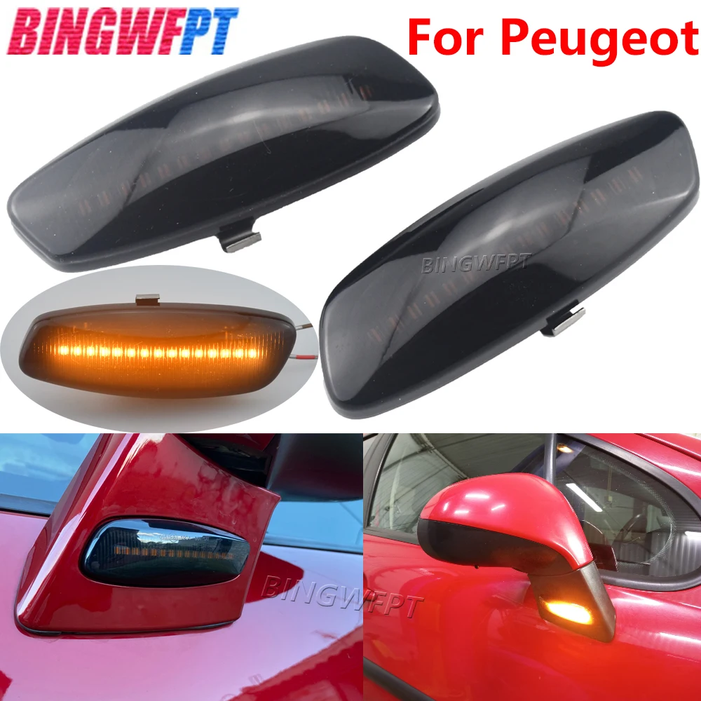 2x Dynamic Led Turn Signal Indicator Sequential Blinker Light For Citroen C4 Coupe Picasso C3 C5 X7 DS3 DS4 Peugeot 207 308 RCZ