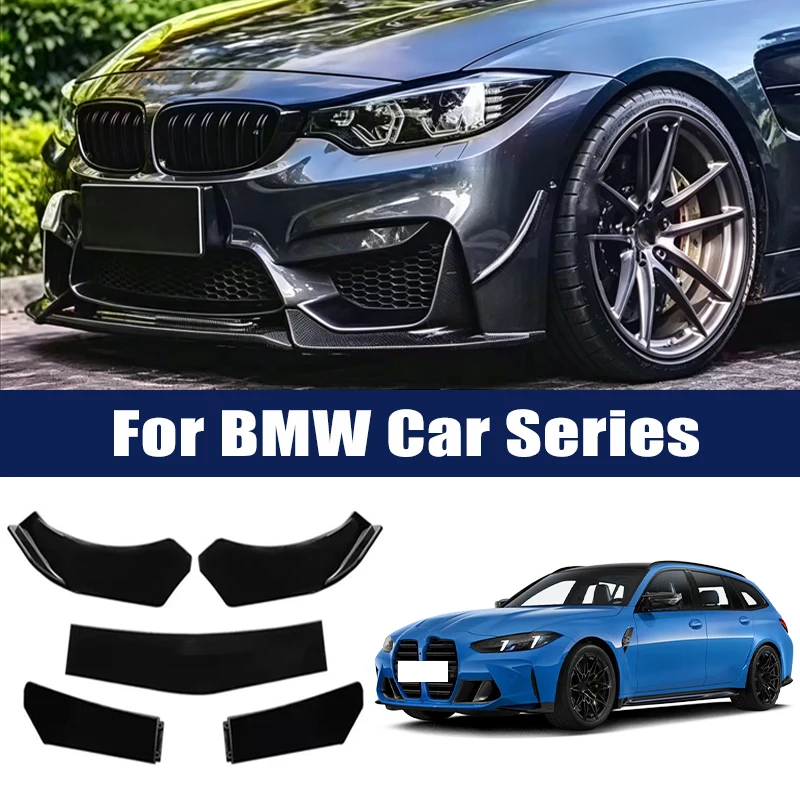 5Pcs Front Bumper Lip Body Kit, ABS Spoiler Splitter Canard For BMW F30 F31 E90 E91 G20 G30 F10 F20 X1 X3 X5 X2 X6 M2 M3 I3 I4