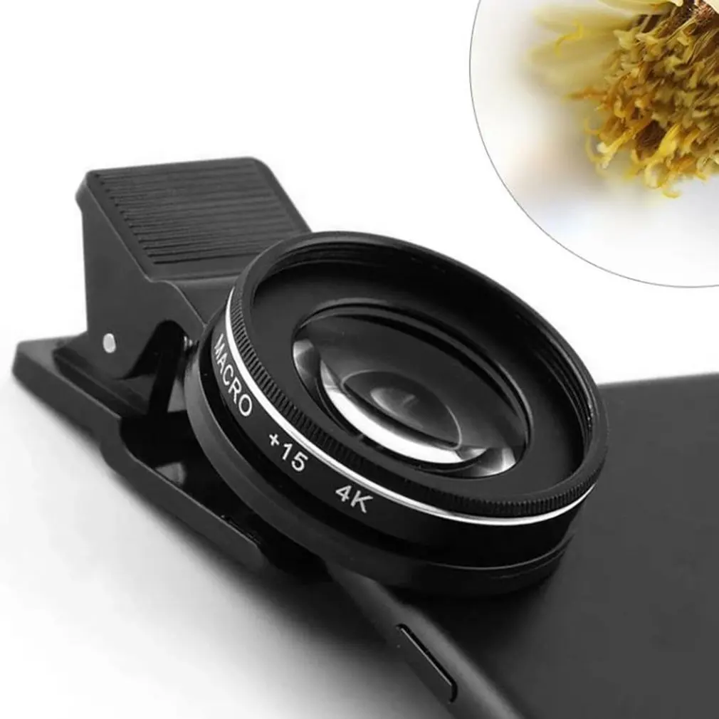 Professional 37MM 15X Macro Lens Photography Phone Camera Lens 4K Macro Lens Accessories For Smartphone For Diamond Jewelry