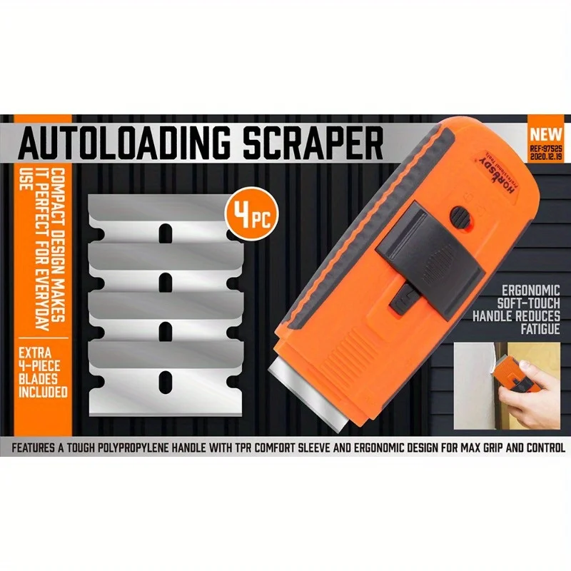 مجموعة مكشطة الجص متعددة الوظائف مع 4 شفرات قابلة للتبديل - مثالية لإزالة السد والجص والسيليكون