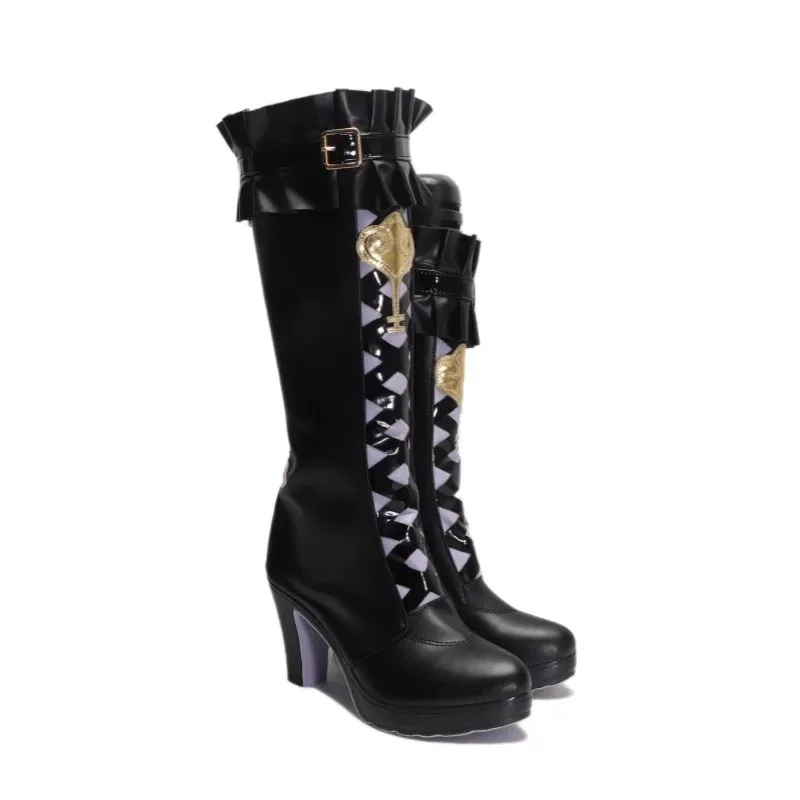 

CyHonkai Star Rail The Herta Game Cosplay Shoes Boots Herta Role Play Leather Boots Halloween Carnival Party Props For Women