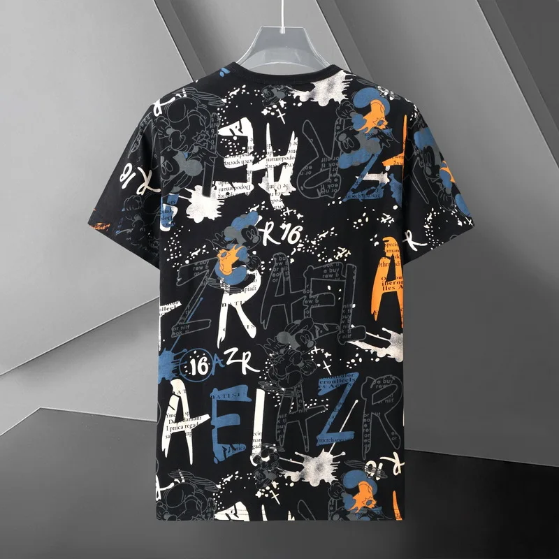 Big Size 10XL T Shirts 2022 Summer Tshirts Men Fashion Casual Plus Size Tops Tees Letter Graffiti Short Sleeve T-shirt Male