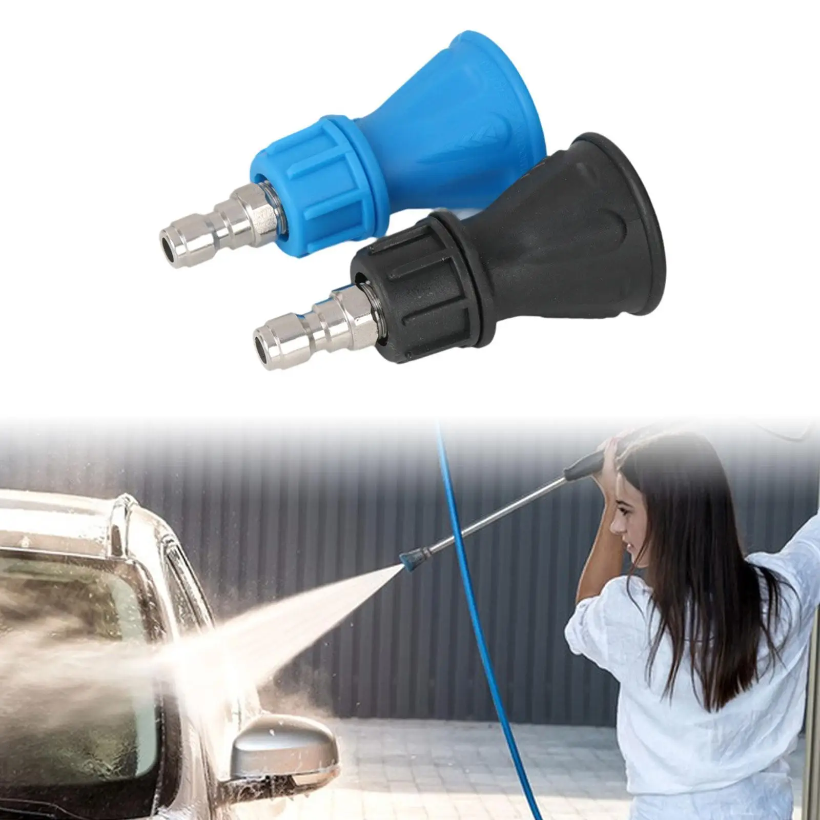 

Pressure Washer Nozzle Guard Accessories Commercial Grade High Efficiency Cleaning with 1/4" Quick Connect with Protector Cover