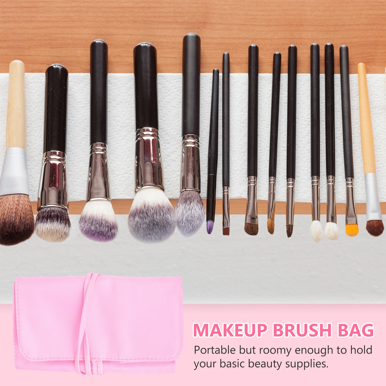 

Makeup Brush Storage Bag Home Organizer Party Carrier Nylon Lightweight