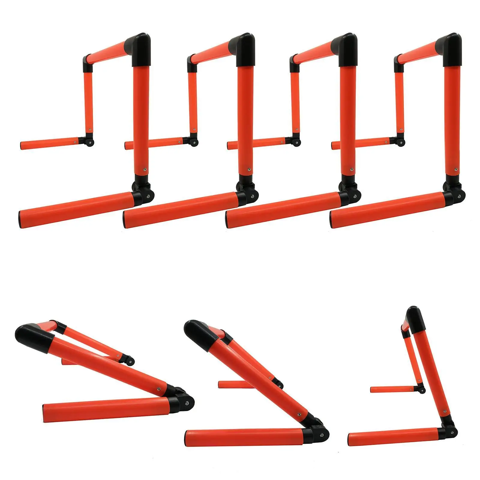 Foldable Adjustable Height Agility Hurdle PVC Lightweight Track Field Sports Equipment for Indoor Outdoor