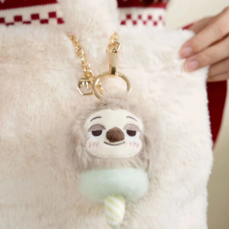 Cotton Candy Series Judy Hopps Nick Wilde Backpack Pendant Plush Toy Cartoon Cute Doll keyring Children's Birthday Present