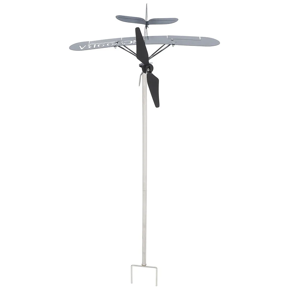 

Metal Airplane Weathervane Decorative Outdoor Windmill 3D Airplane Wind Spinner Garden Yard Patio Lawn Decor Rotating Windmill