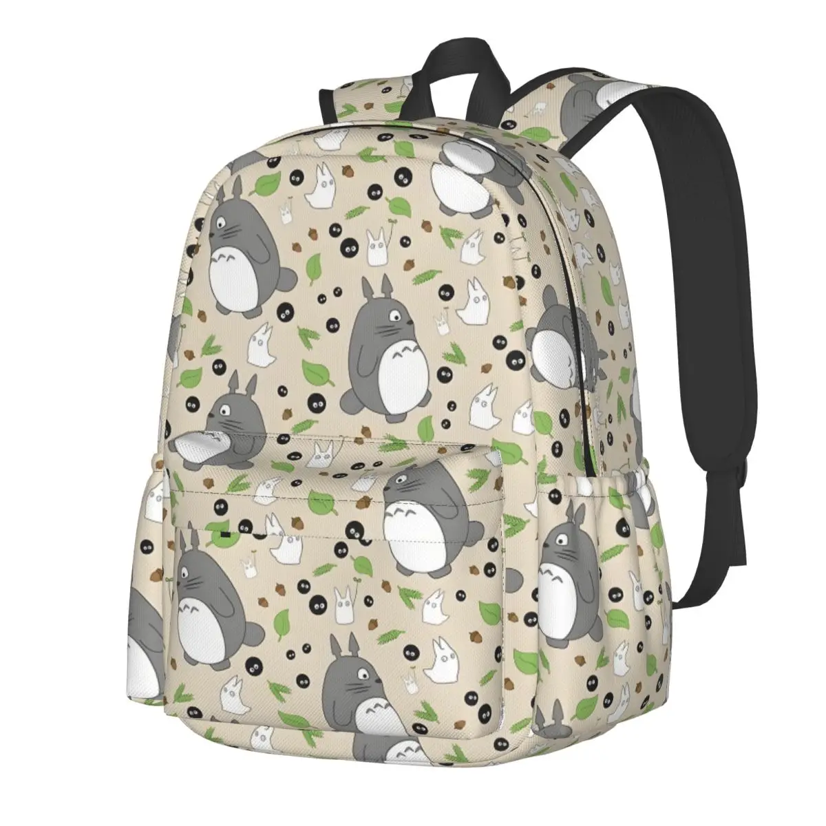 Totoro-Miyazaki Mochila escolar informal liviana impresa para la escuela, al aire libre, compras, oficina 17 pulgadas