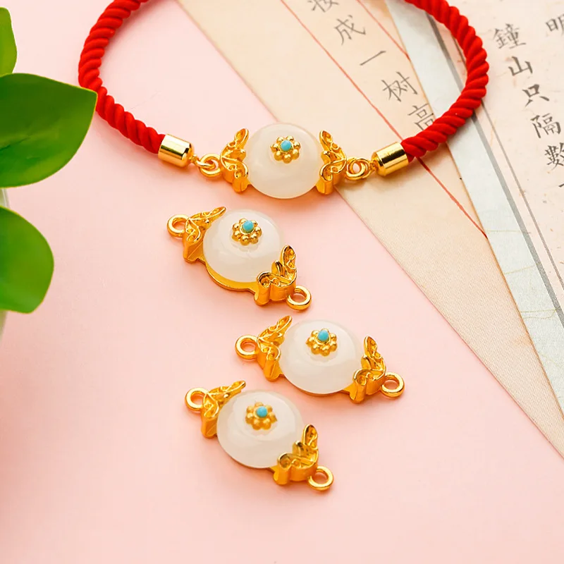 

Chinese-style series DIY ancient-style gold accessories, peace pendant, bracelet, necklace, pendant and small pendant