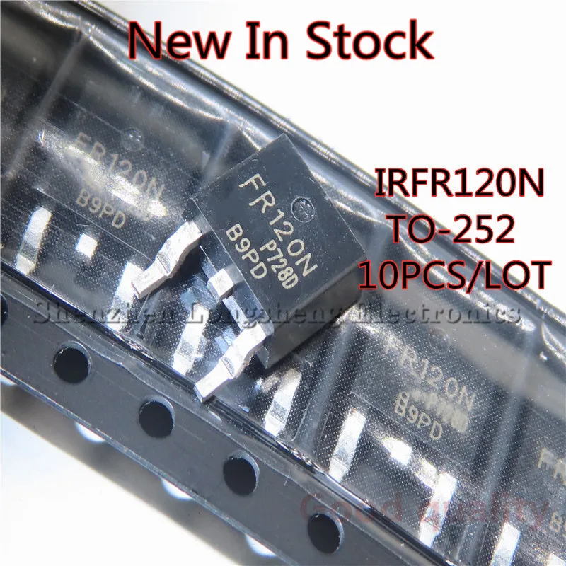 10PCS/LOT NE IRFR120N FR120N TO-252 Package 9.4A / 100V MOS FET In Stock