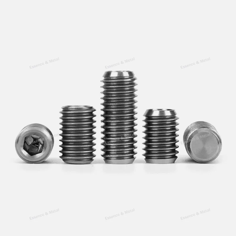 Hexagon Socket Headless Set Screws M4M5M6M8M10M20 Flat End/Point/Recessed End Hexagonal Screws Suitable For Precision Machinery