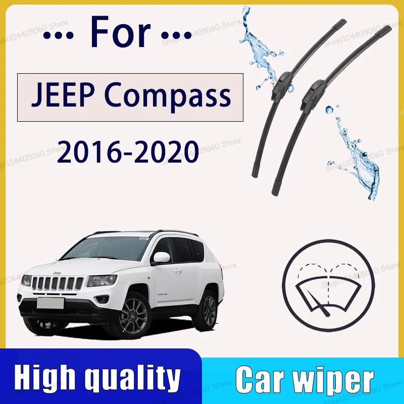 

Car Wiper For JEEP Compass Front Blade Brushes Cutter Automobiles Parts Accessories Windscreen Wipers Parts