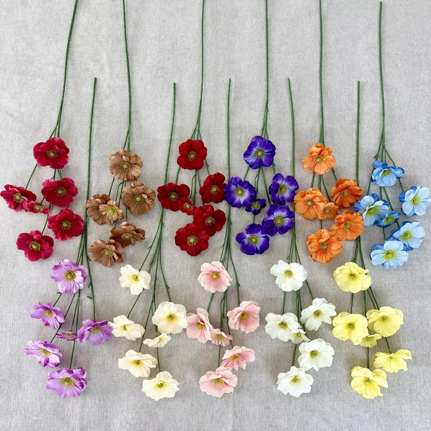 Welcome Wedding Decorative Flower White 5 Heads Artificial Silk