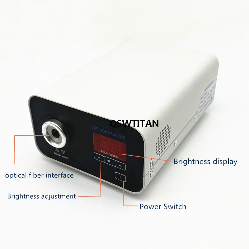 Imagem -02 - Mini Portátil Frio Fonte de Luz Fibra Óptica para a Cirurgia do Endoscópio Ent Alto Brilho Led 30w Industrial Médico